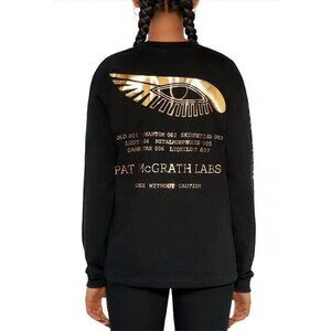 Pat McGrath Labs Gold Foil Hieroglyphic Eye Long Sleeve Tee – Limited Edition XL